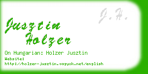 jusztin holzer business card
